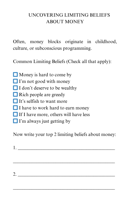 Manifesting Money: A Step-By-Step Guide and Workbook
