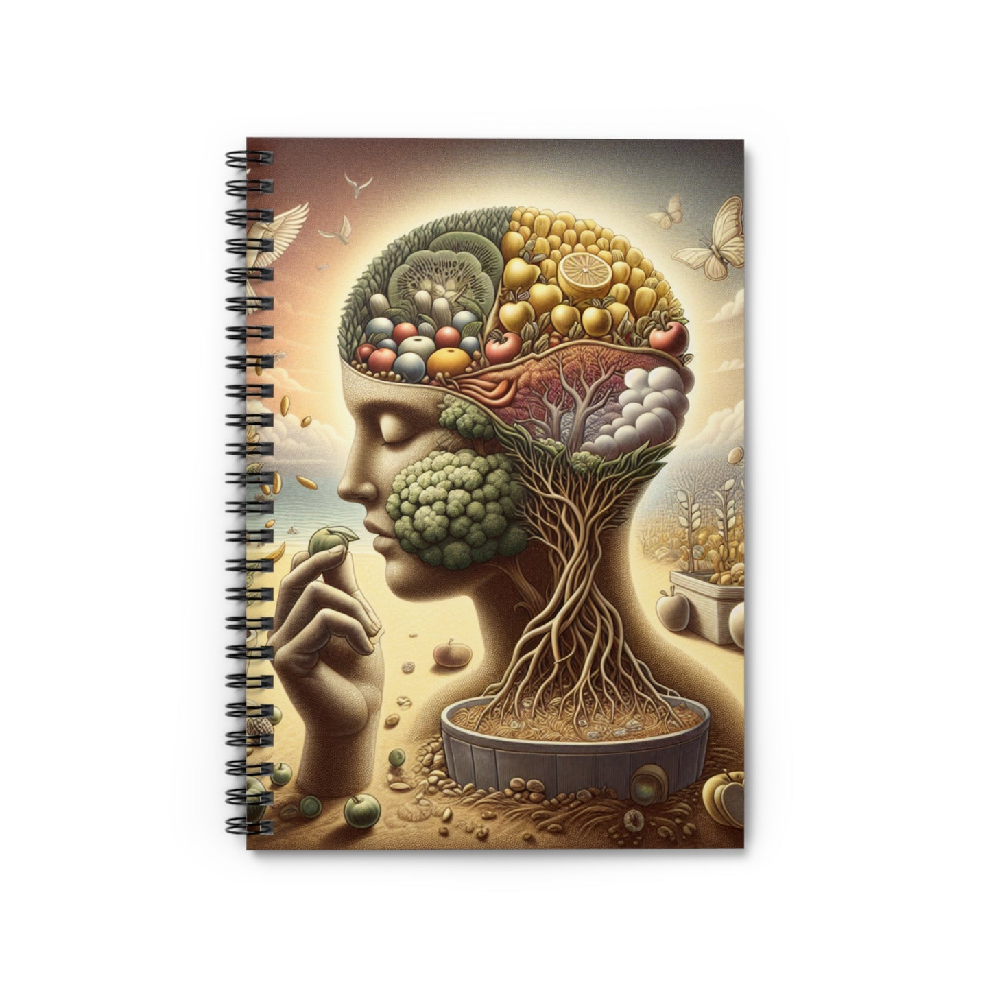 The Garden of the Mind (Neutral) Spiral Notebook - Ruled Line