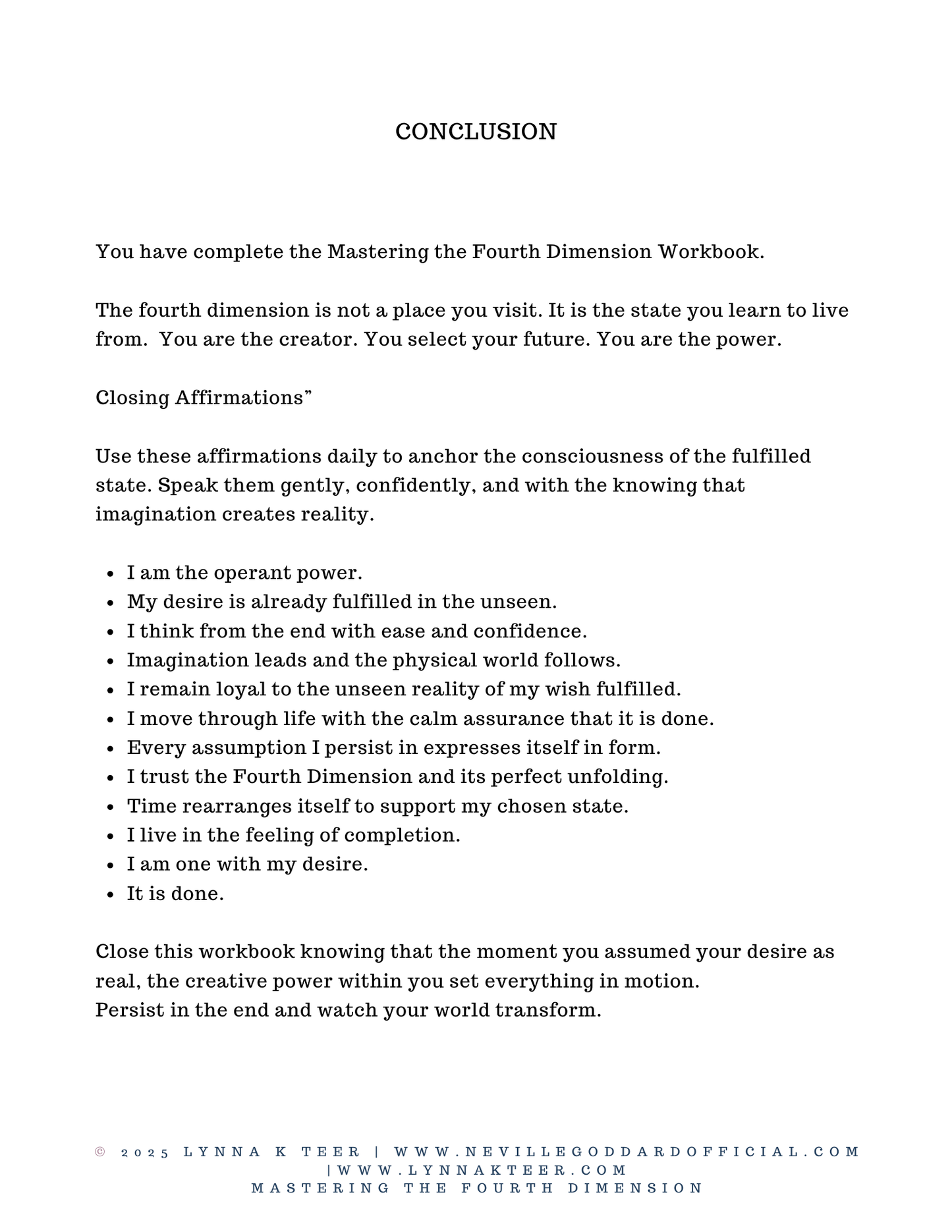 Mastering the Fourth Dimension