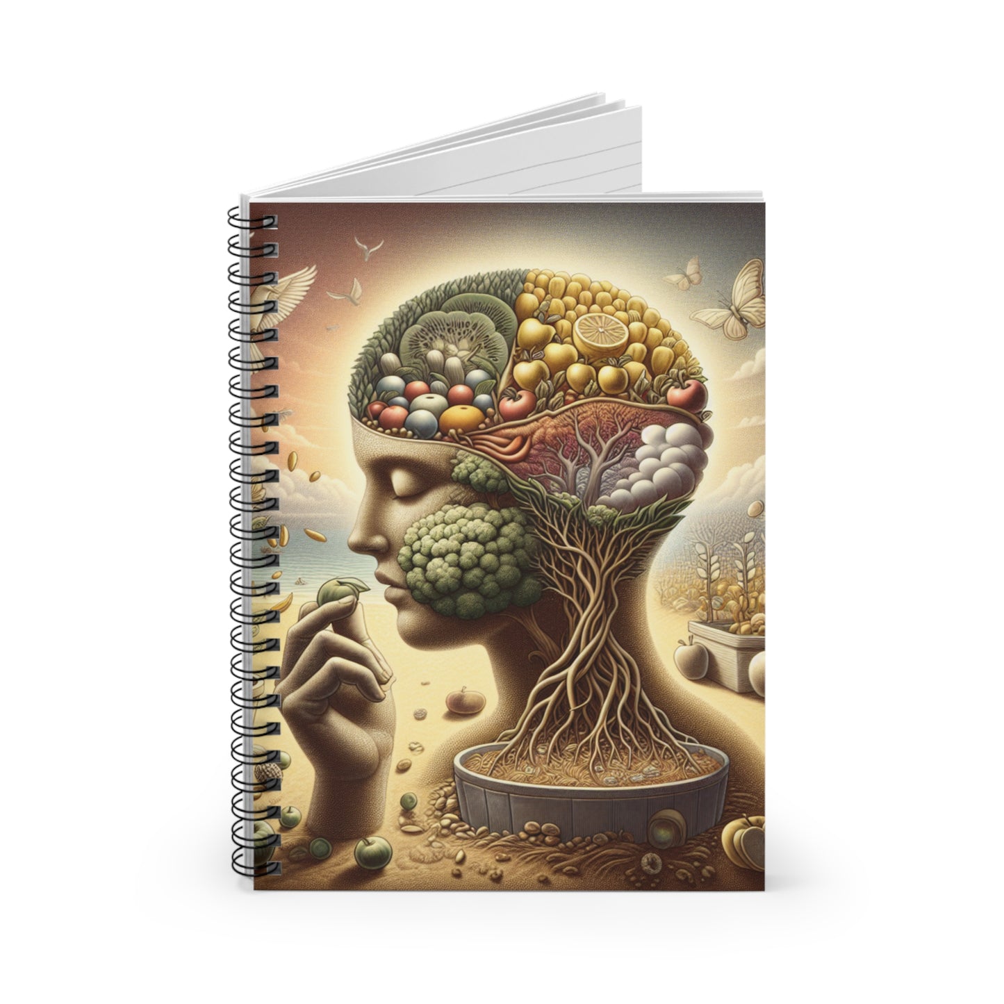 The Garden of the Mind (Neutral) Spiral Notebook - Ruled Line